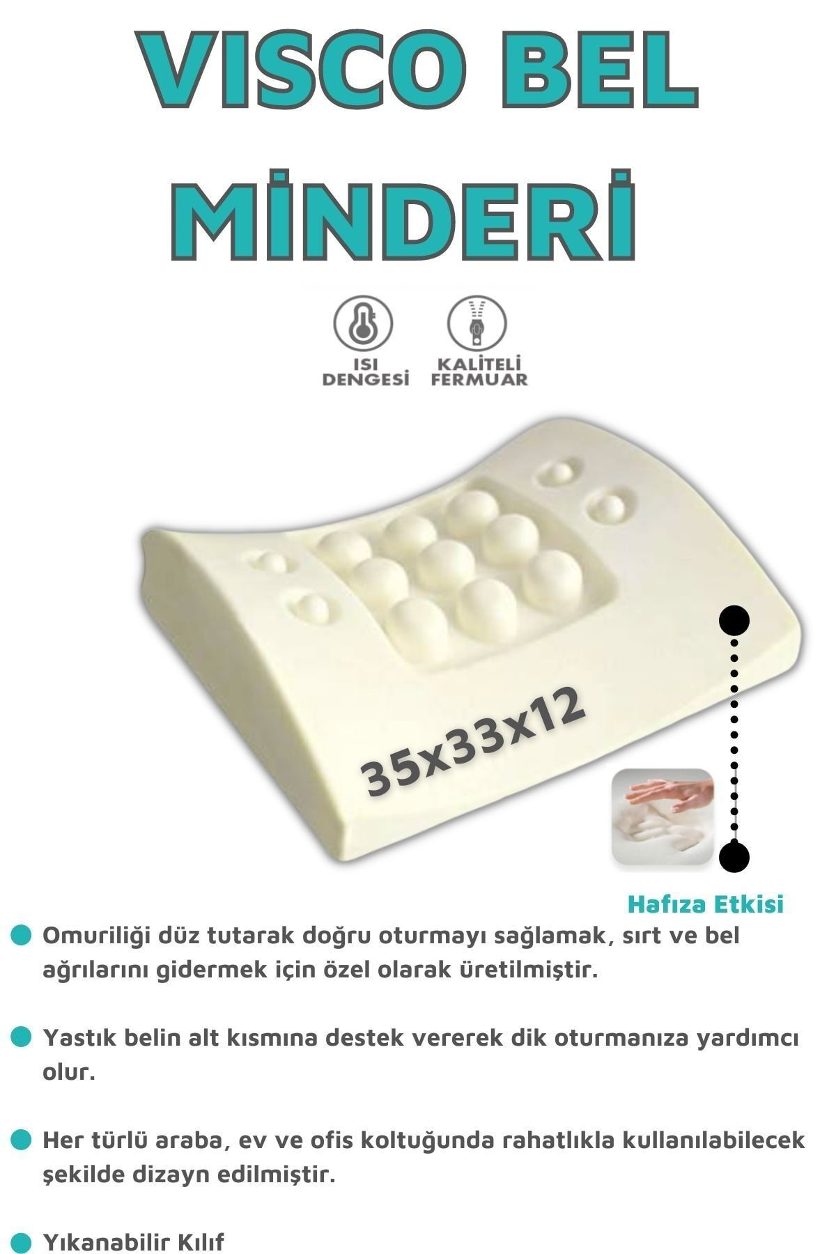 Viscomina Visco Bel Destek Ve Visco Oturma Minderi Yastiği 2 Li Set
