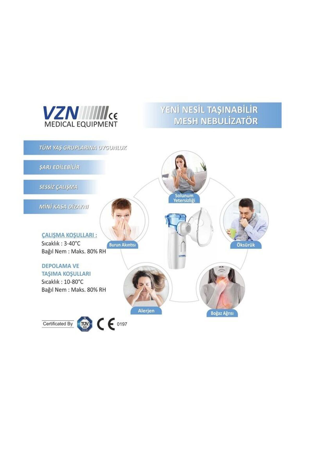Medikaltec Vzn Yeni Nesil Taşinabilir Mesh Nebülizatör
