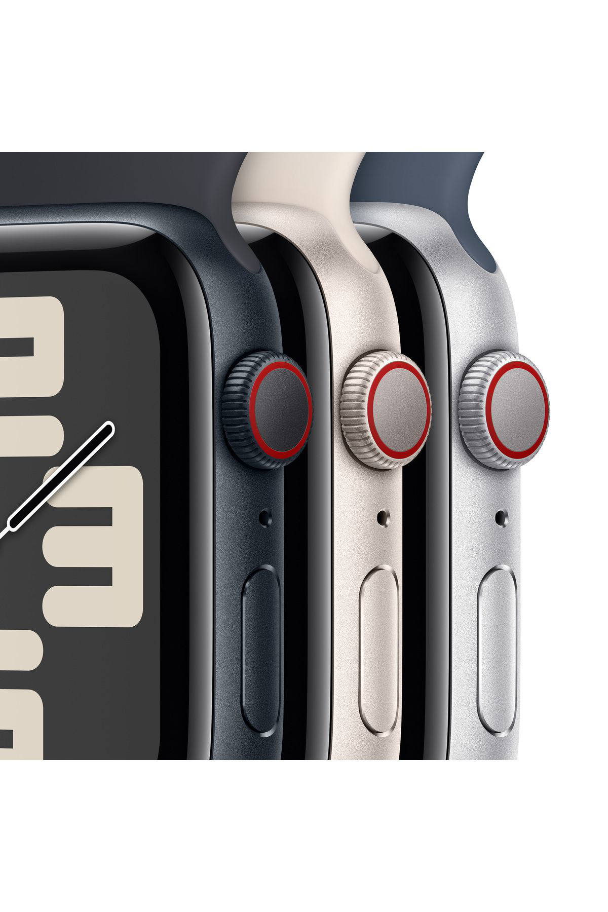 Apple Watch Se Gps + Cellular 44Mm Gümüş Alüminyum Kasa Ve Firtina Mavi