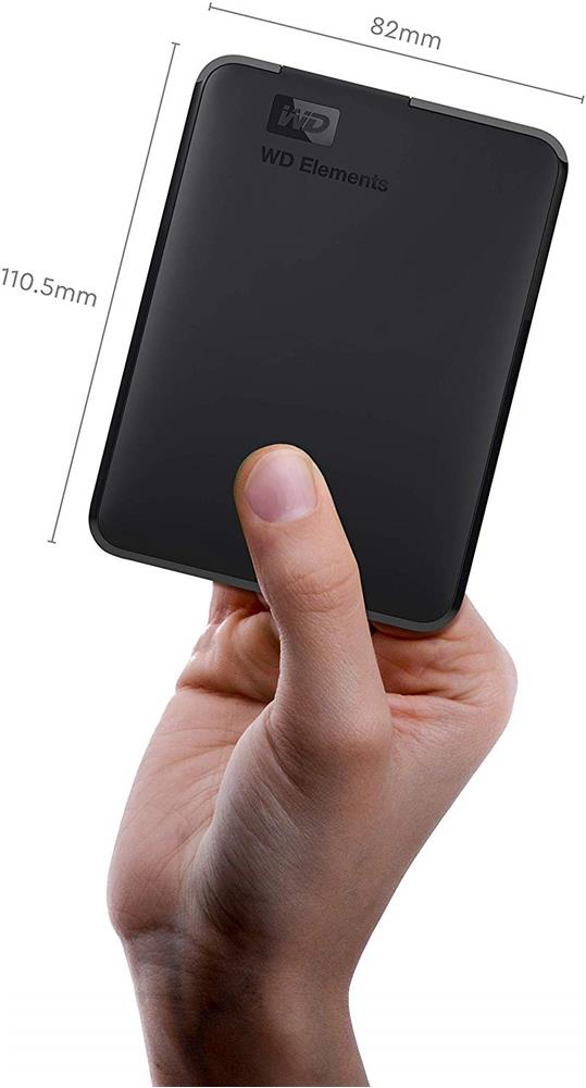 Wd 5TB Elements Portable External Hard Drive, USB 3.0 - WDBU6Y005