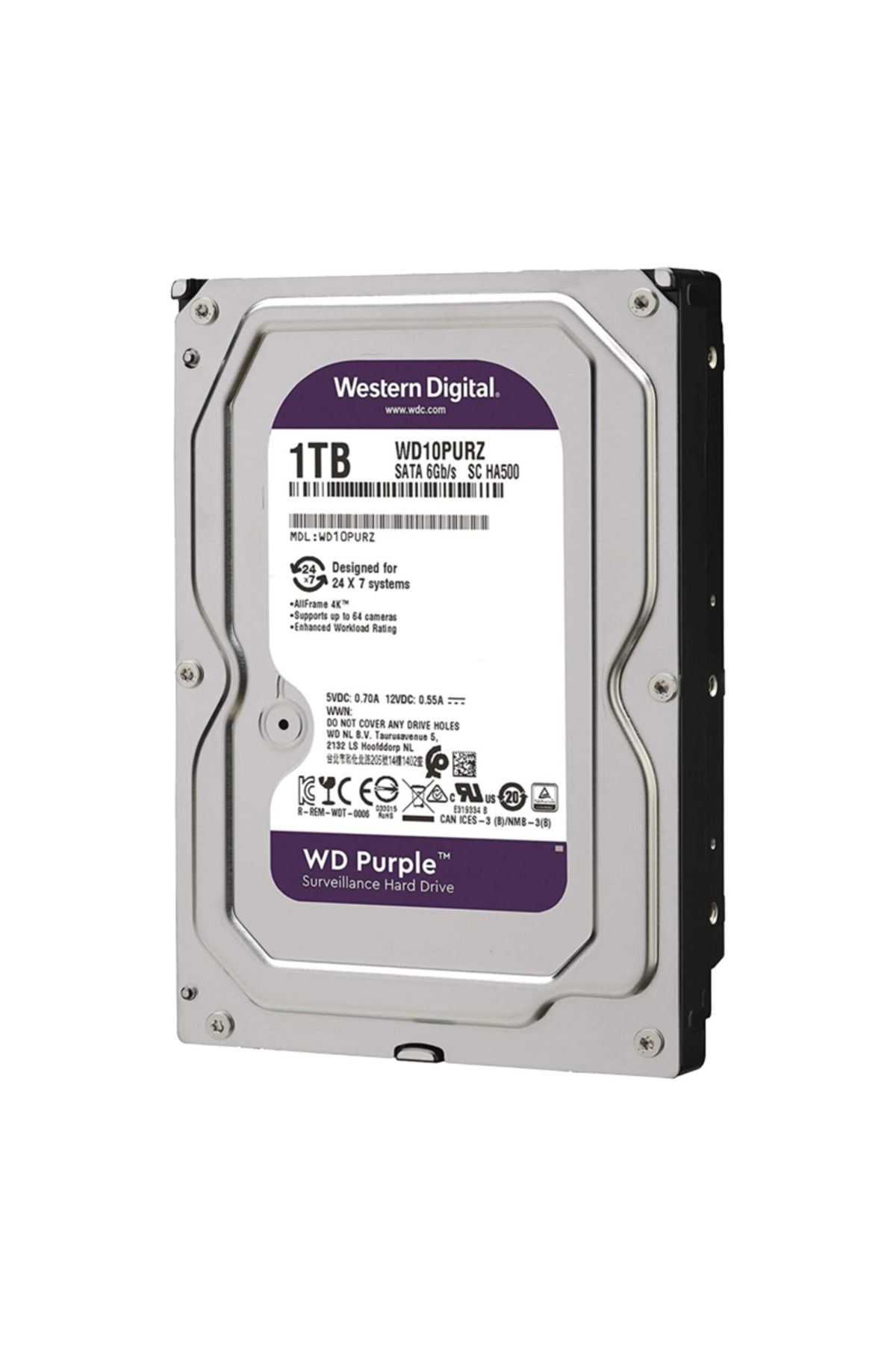 Ok Aksesuar Western Digital Purple Wd10purz 1 Tb Sata 6Gb/S 7/24 Güvenlik Har