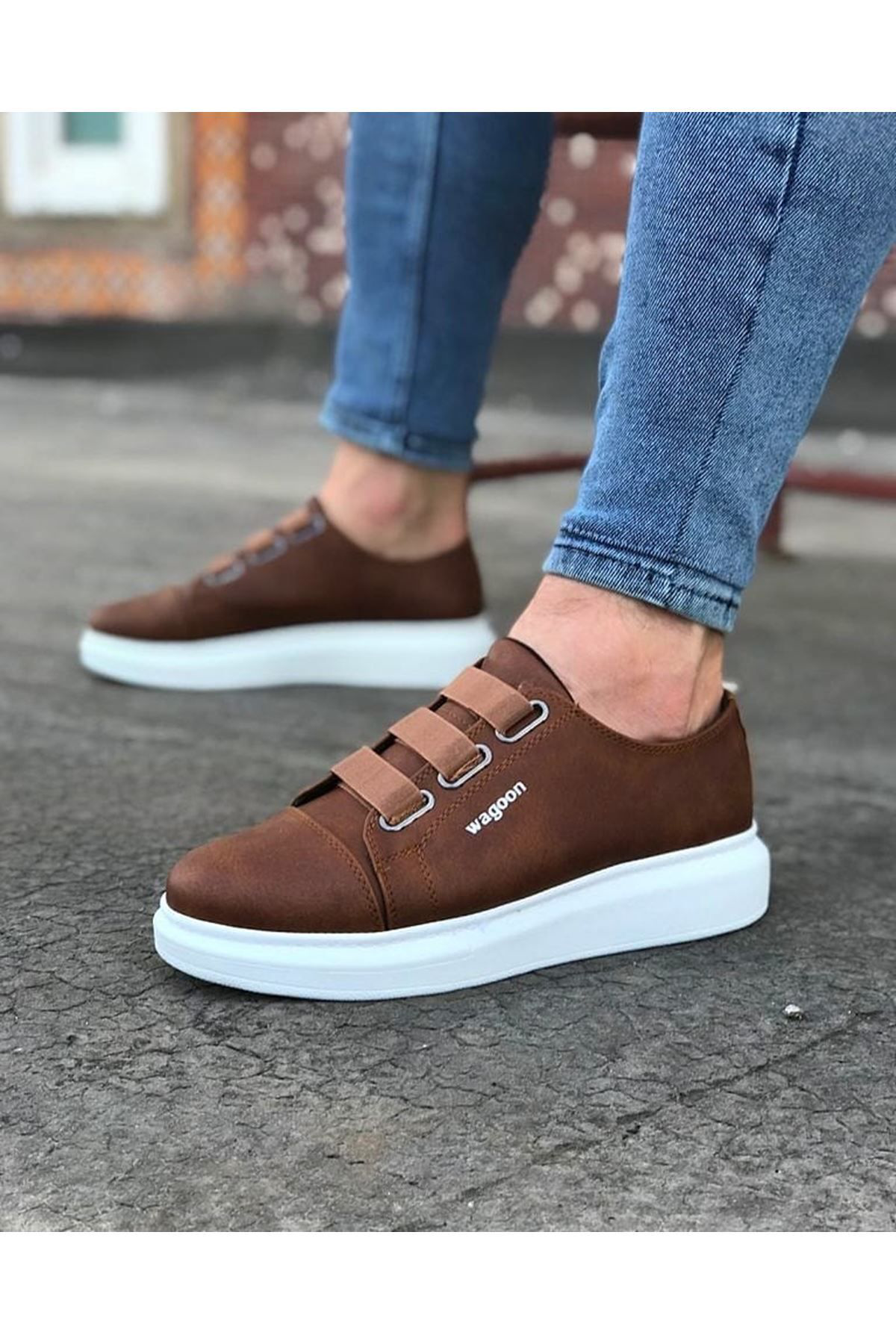 O K Giyim  Wg026 Taba Kalin Taban Casual Erkek Ayakkabi
