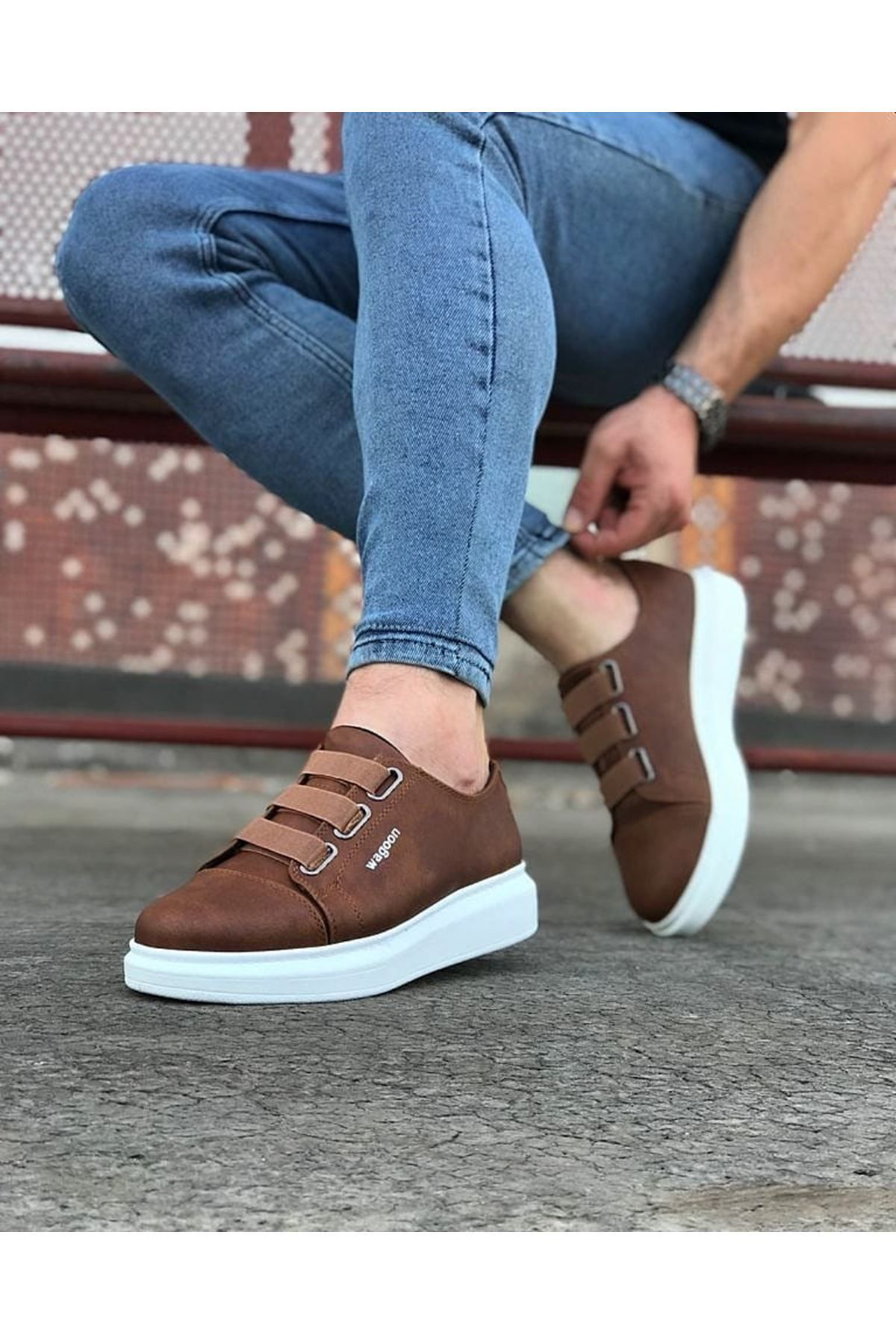O K Giyim  Wg026 Taba Kalin Taban Casual Erkek Ayakkabi