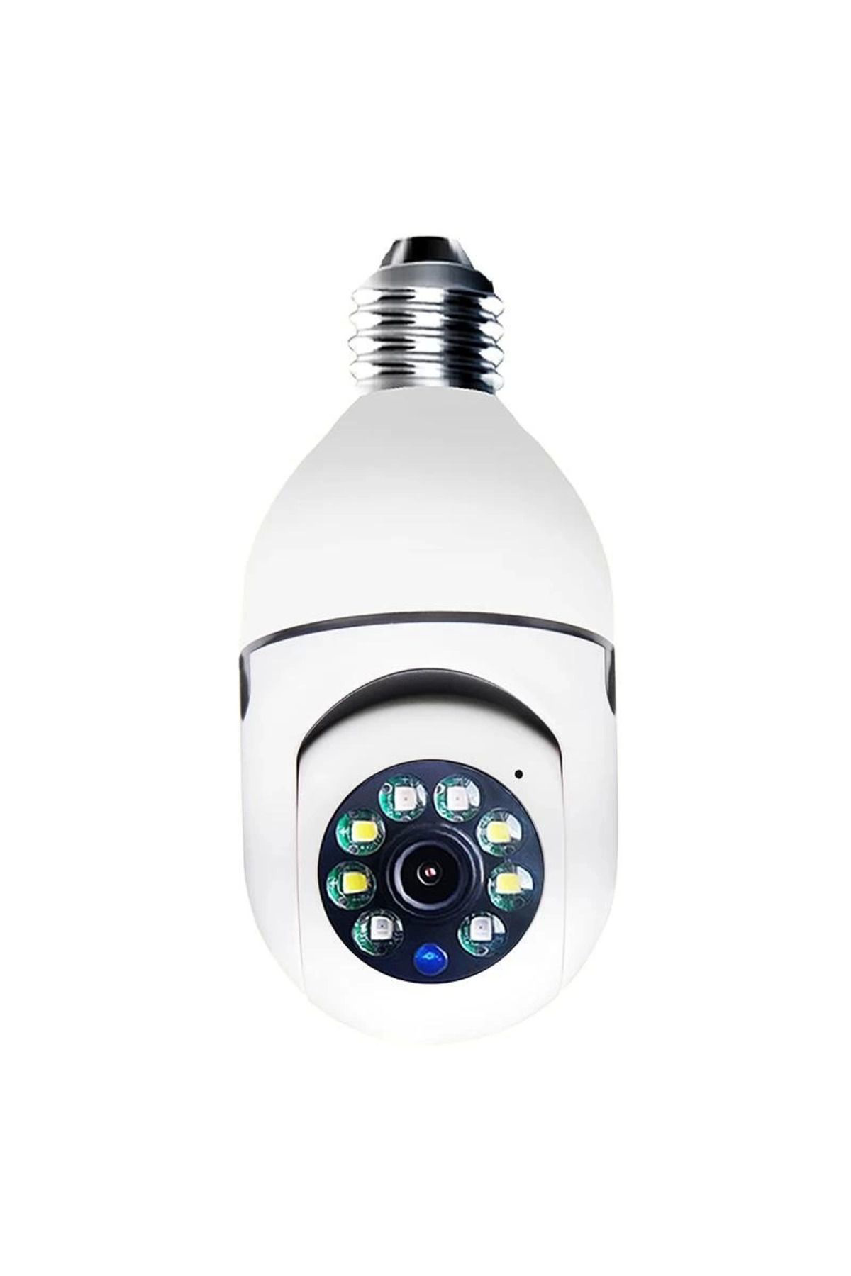 Yusuftex Wifi 360 Panoramik Ampul Kamera Gece Görüş Sesli Akilli Hareket A