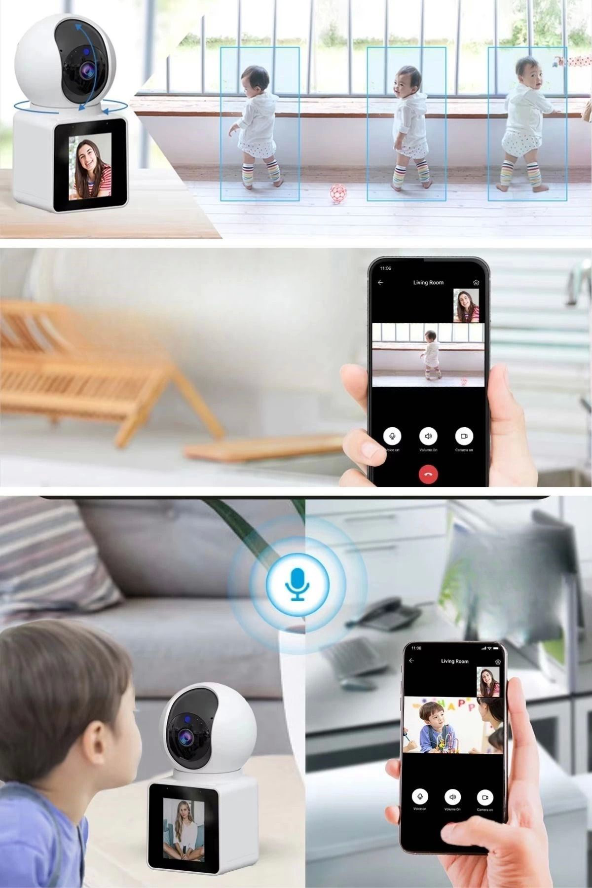 Yusuftex Wifi Bağlantili Görüntülü Görüşme Sağlayabilen Ev Tipi Güvenlik K