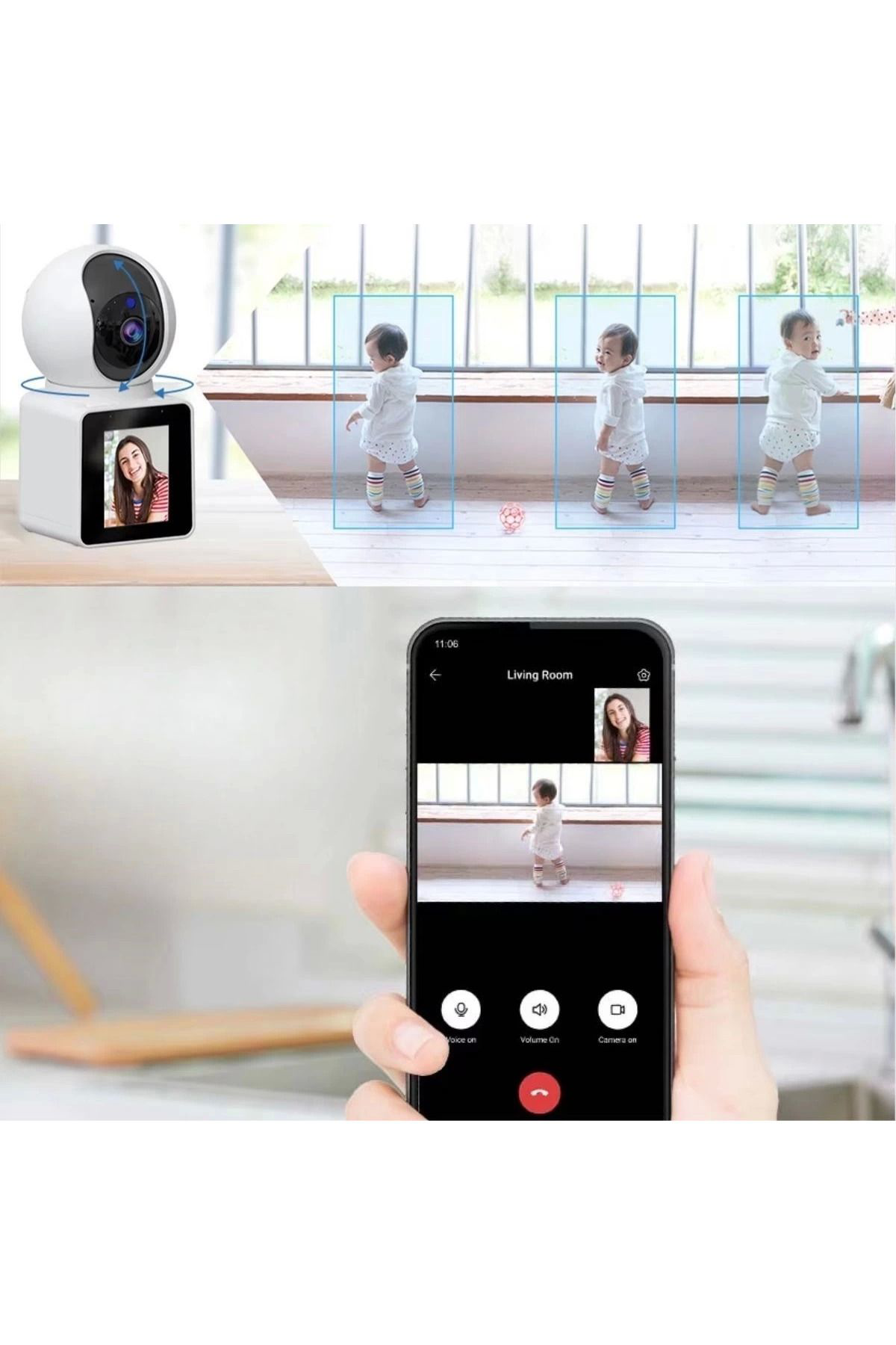 Yusuftex Wifi Bağlantili Görüntülü Görüşme Sağlayabilen Ev Tipi Güvenlik K