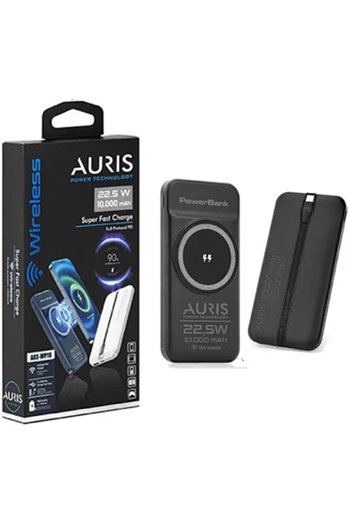 Auris Wp19 10.000 Mah Wireles Super Fast Powerbank