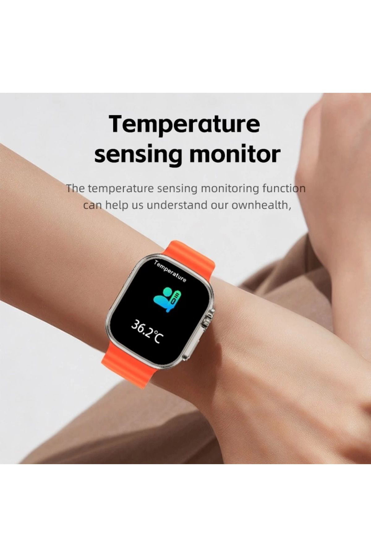 Yusuftex Ws28 Ultra 49Mm Siri Tansiyon Ateş Nabiz Ölçer Akilli Saat