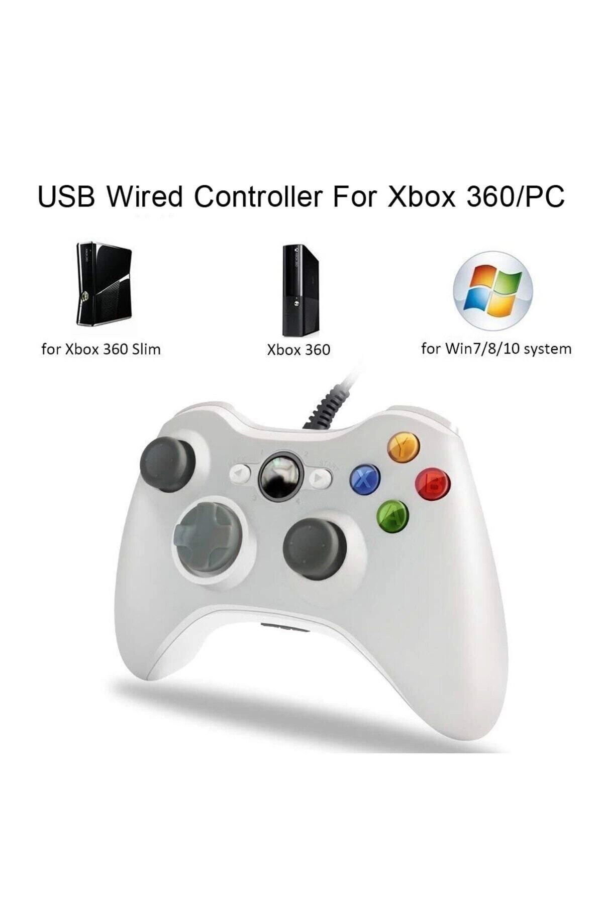 Yusuftex Xbox 360 Ve Pc Uyumlu Kablolu Oyun Kolu Joystick Gamepad