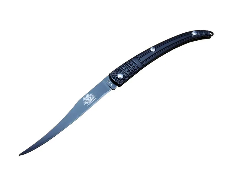 Just Cheap Store Y 122 Siyah Kilçik Outdoor Çaki 16Cm - Manuel, İşlemeli Sap