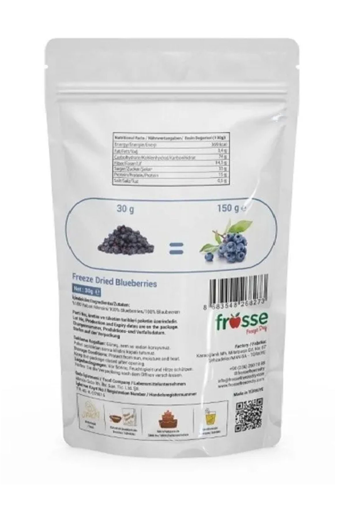 Frosse Yaban Mersini Kitiri - Freeze Dried - Üretici Firmadan Dondurular