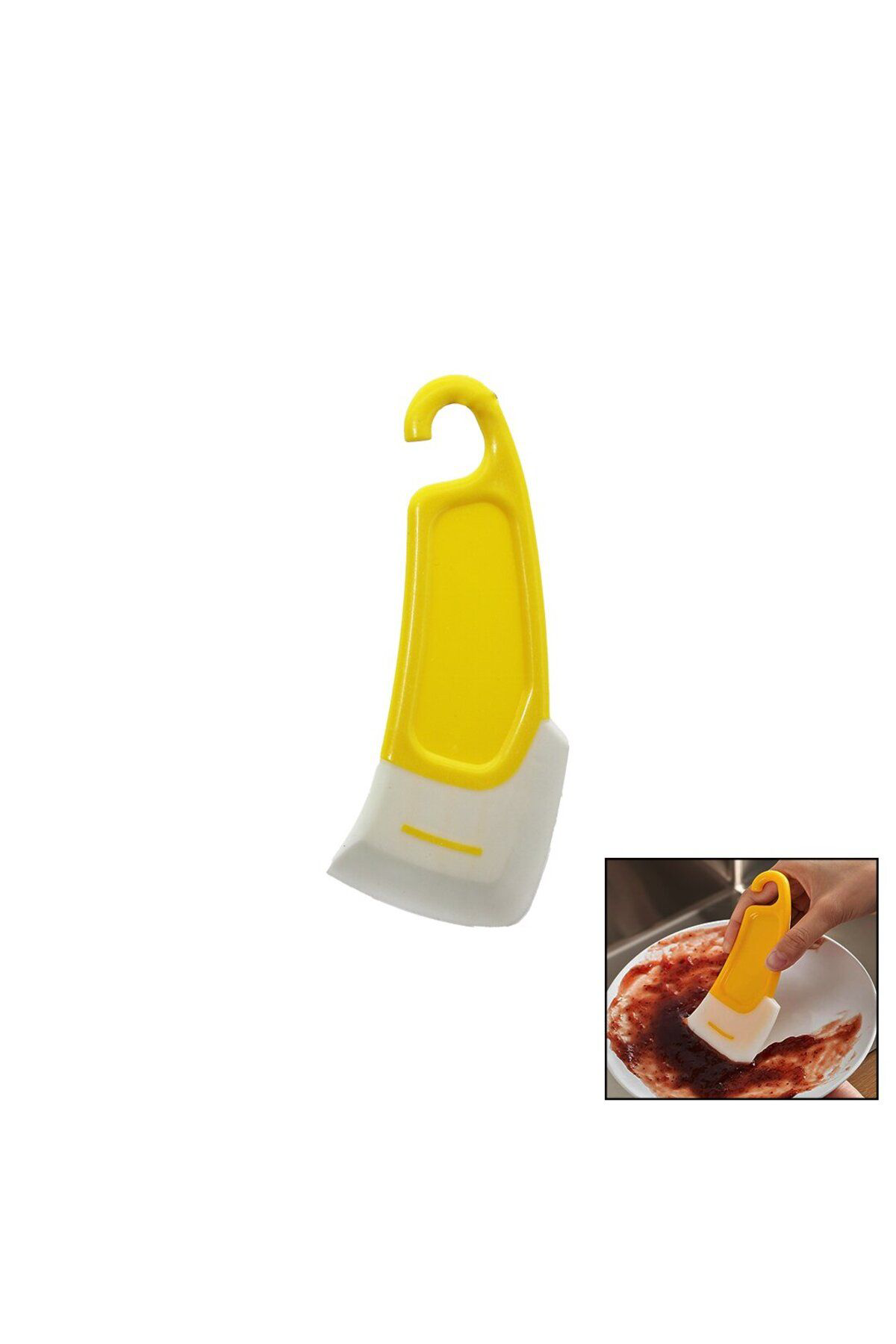 Ok Aksesuar Yağ - Leke Kaziyici Mini Silikon Spatula Plastik Sapli - Askilikl