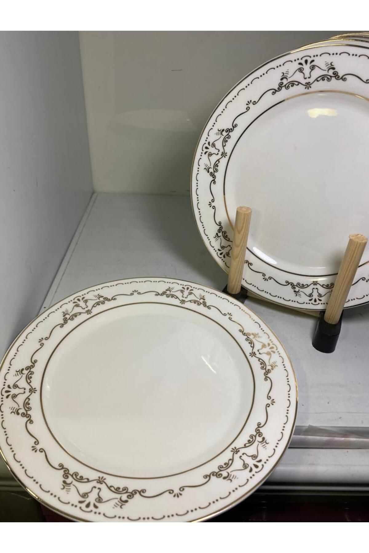 Elif Aksesuar Yaldizli 6 Li Pasta Tabaği
