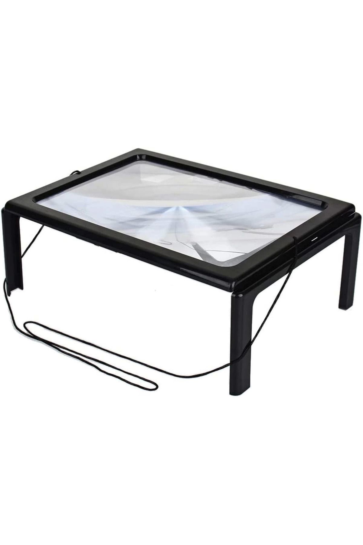 Yusuftex -Yaşlilar İçin A4 Boyutu Masa Tipi İşikli Okuma Büyüteç Th-275205