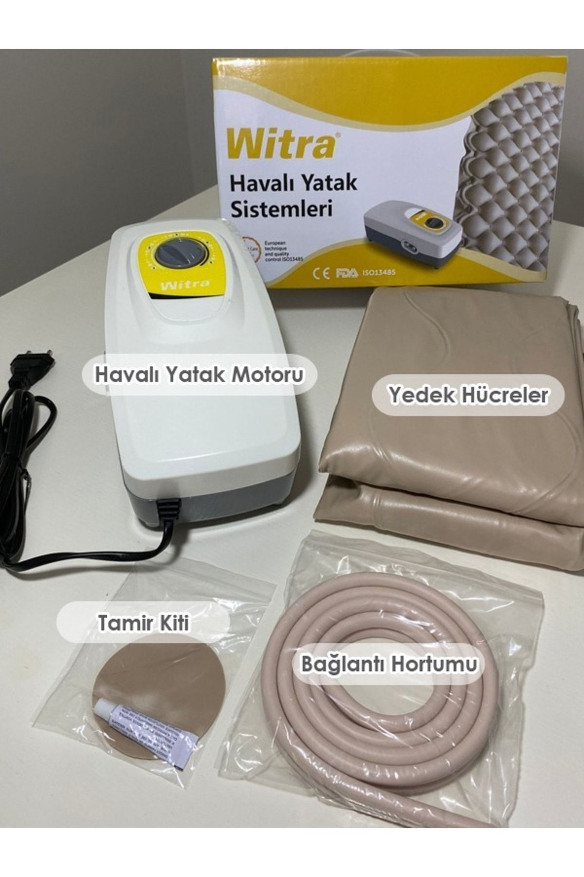 Witra Yatan Hastalar İçin Havali Yatak Baklava Hasta Havali Yatak Motor