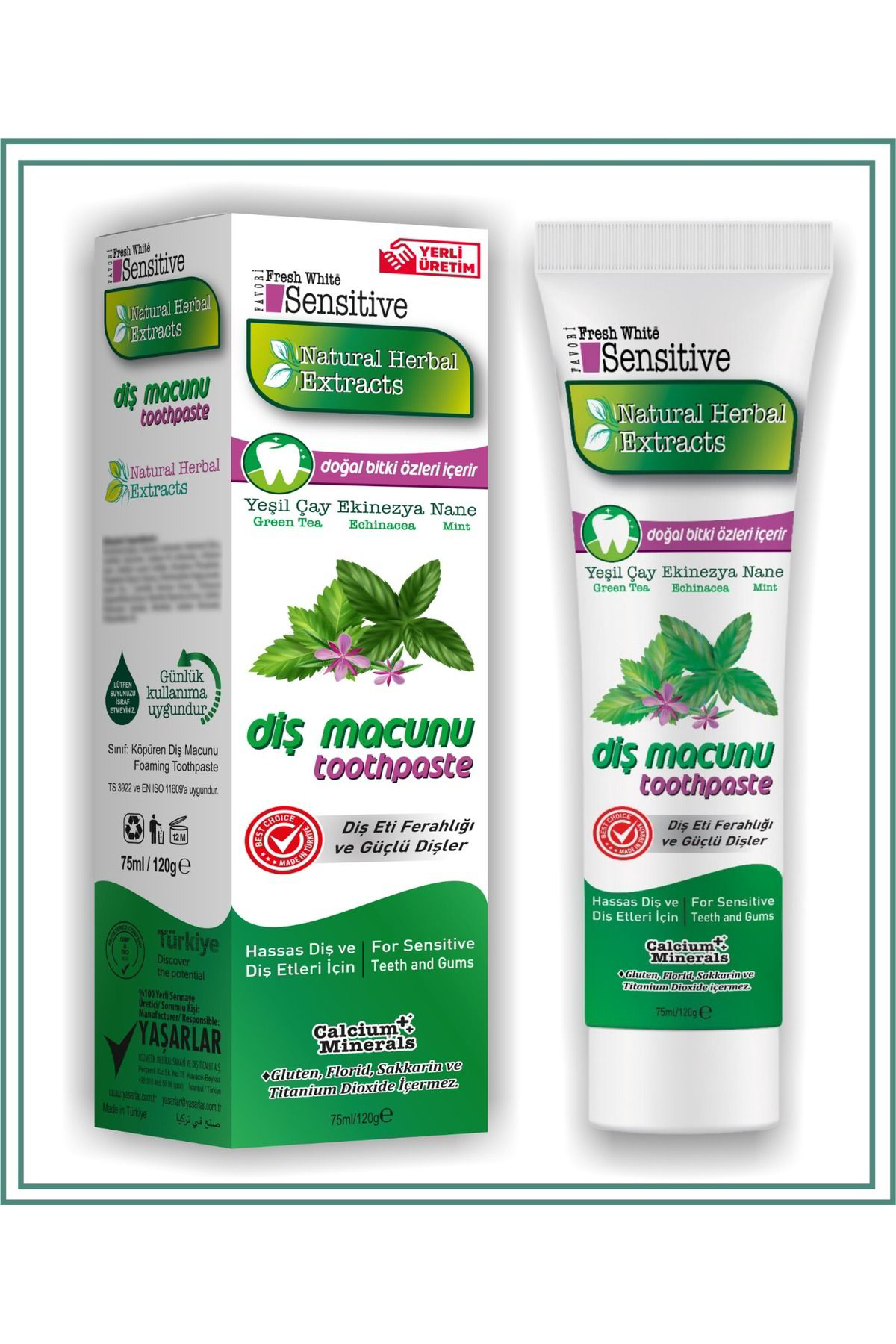 Fresh White Yeşil Çay Ekinezya Nane İçerikli Diş Macunu 75 Ml