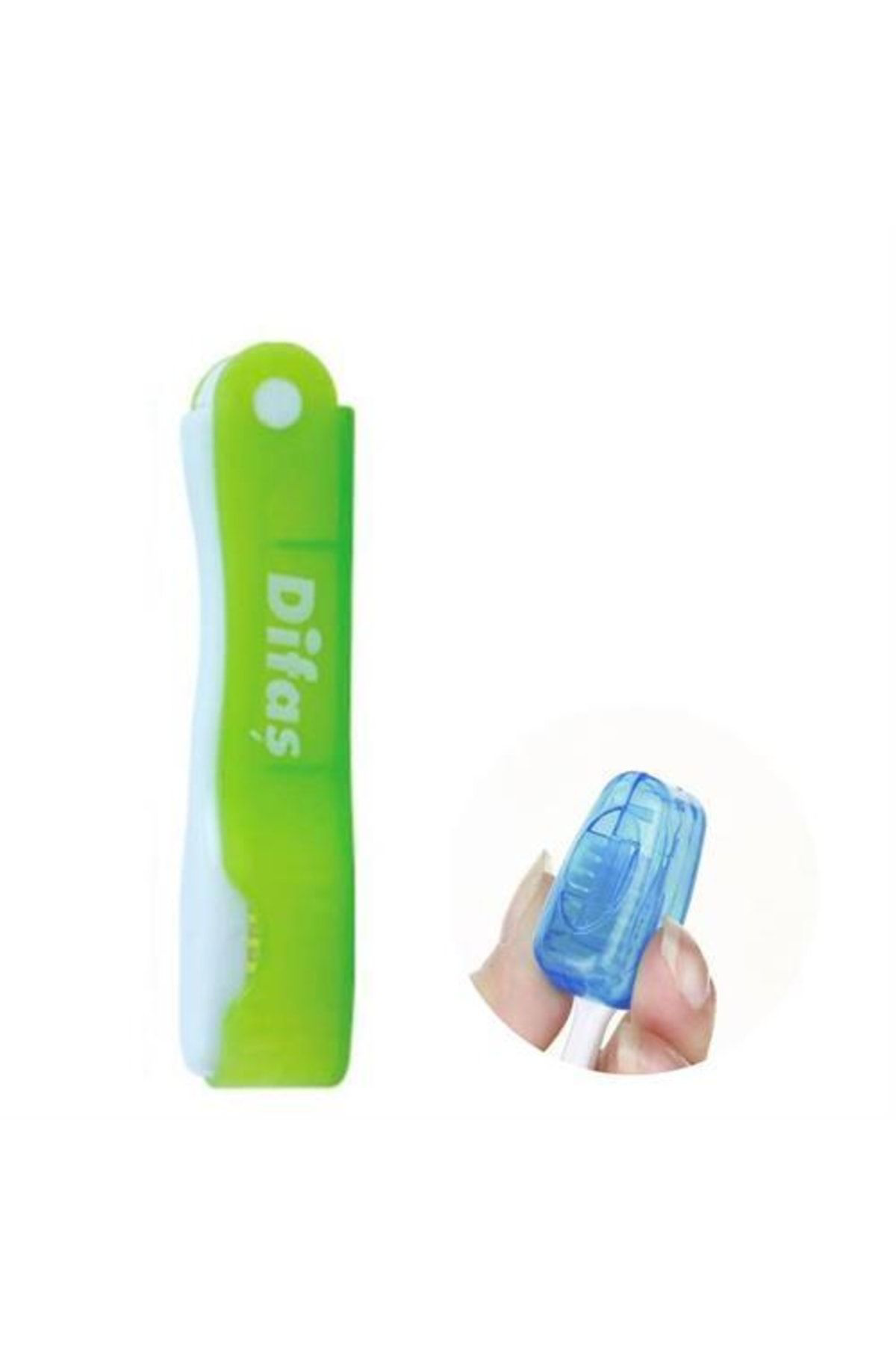 Difaş Yeşil Katlanir Mini Diş Firçasi Koruyucu Set 715777