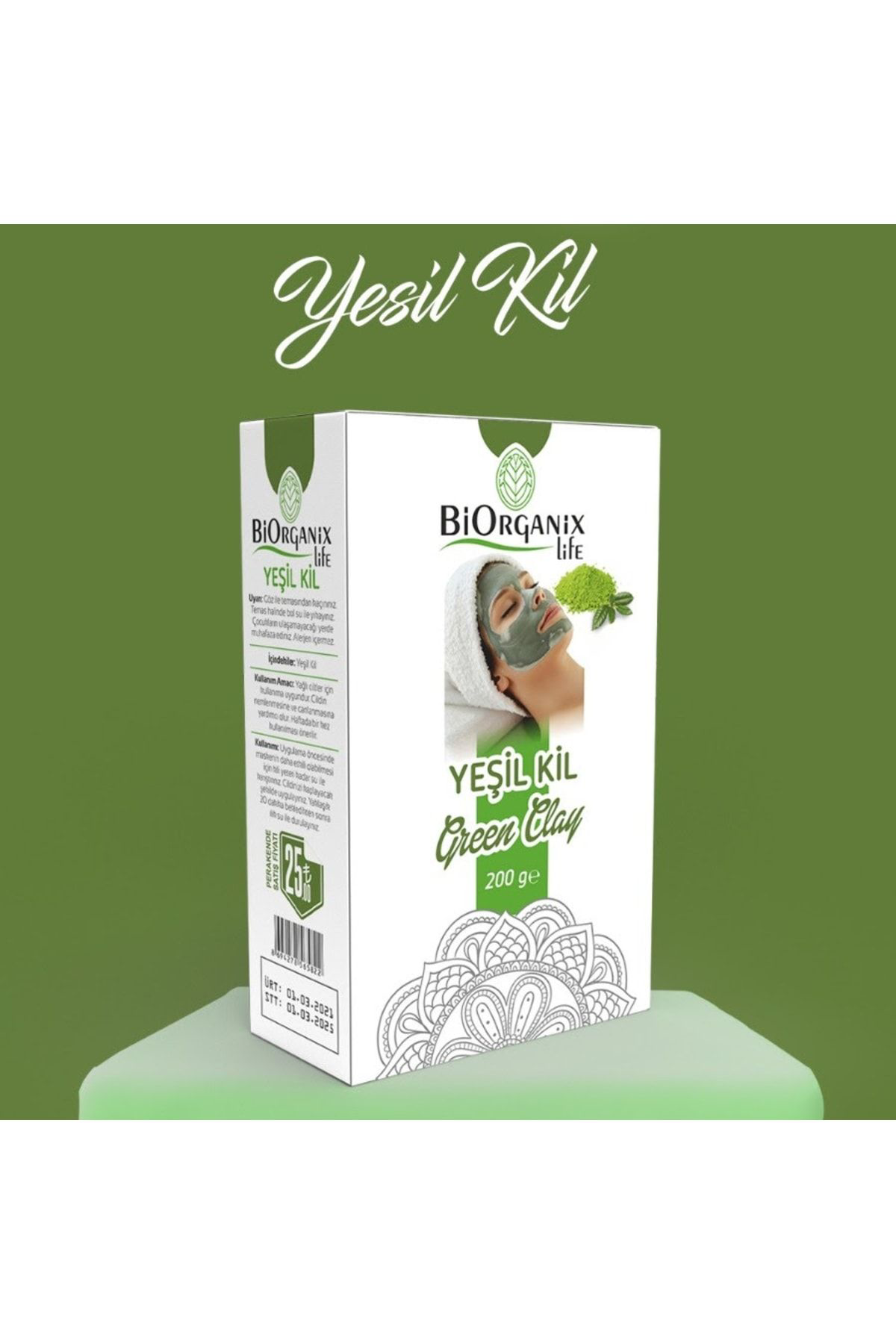 Biorganix Life Yeşil Kil 200 G