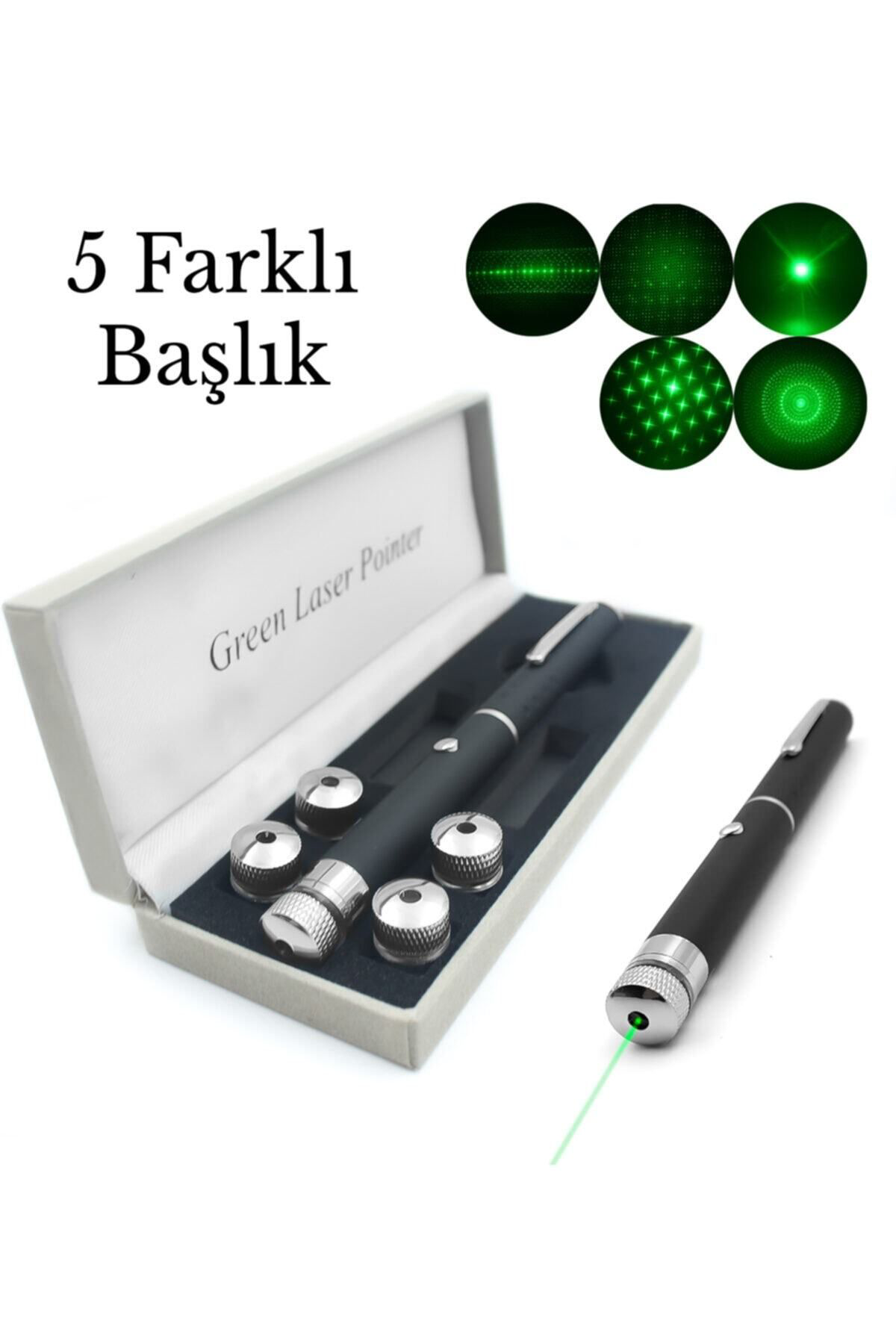 Ok Aksesuar Yeşil Lazer Pointer 50 Mw 15 Km Etkili (5 Başlikli) Go50604311970