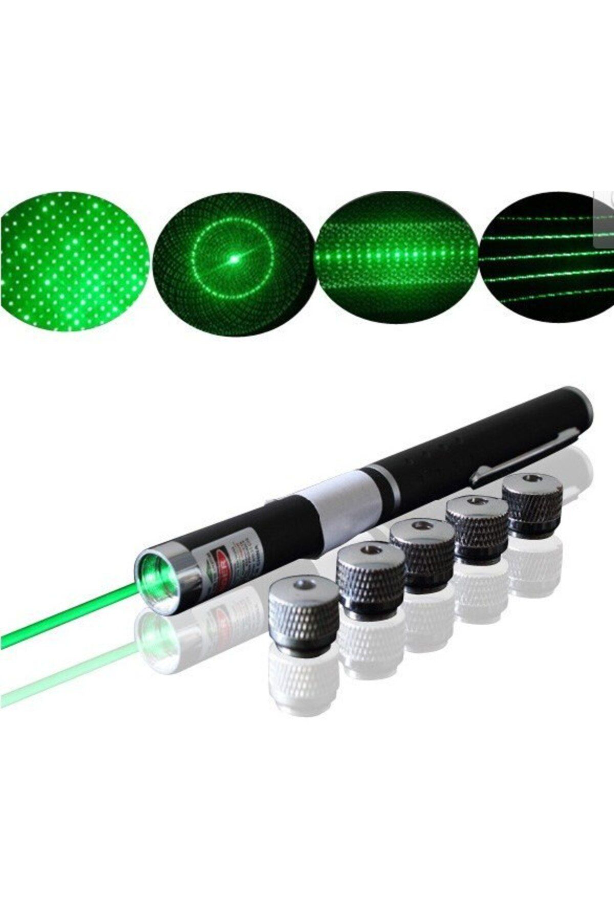 Ok Aksesuar Yeşil Lazer Pointer 50 Mw 15 Km Etkili (5 Başlikli) Go50604311970