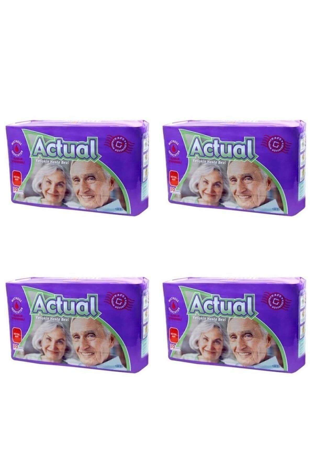 Actual Yetişkin Hasta Bezi Large / 30'Lu 4 Adet