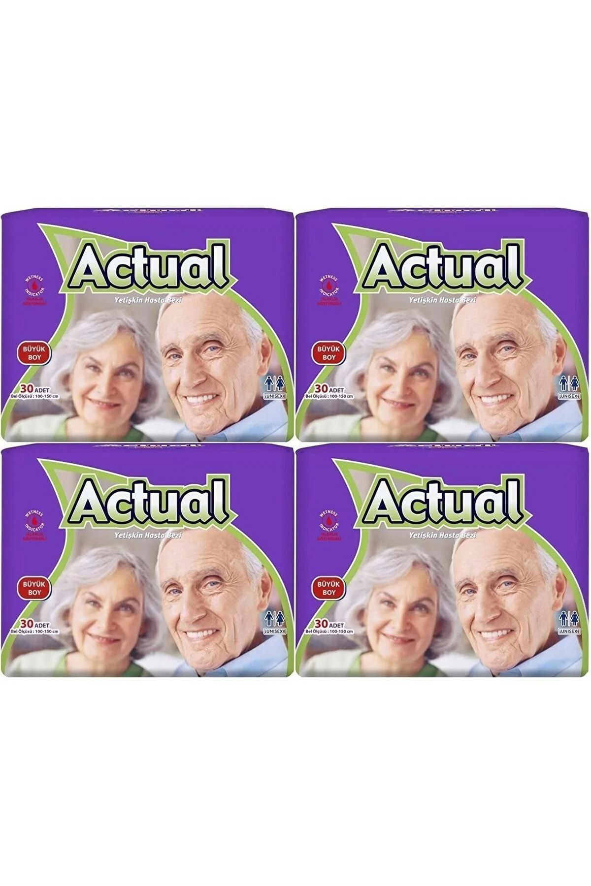 Actual Yetişkin Hasta Bezi Bel Bantli L-Büyük 120 Adet