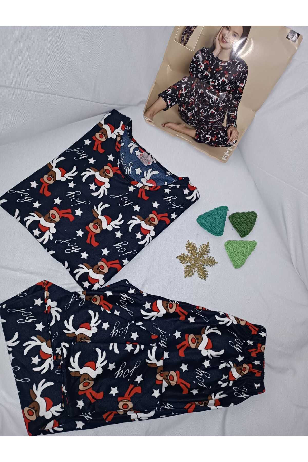 Mystyleworld Yilbaşi Lacivert Pijama Takimi