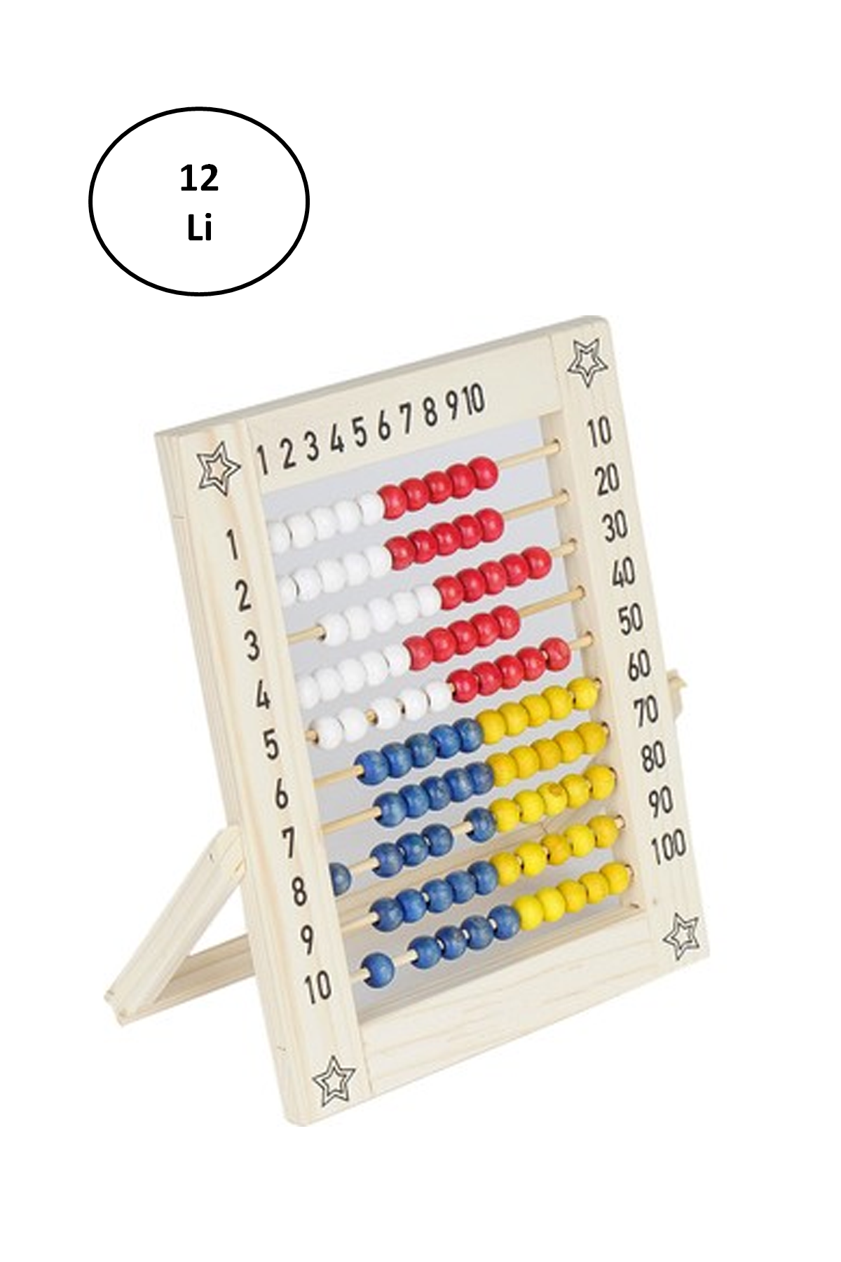 Just Cheap Store Yildizlar Abaküs Ahşap 12'Li