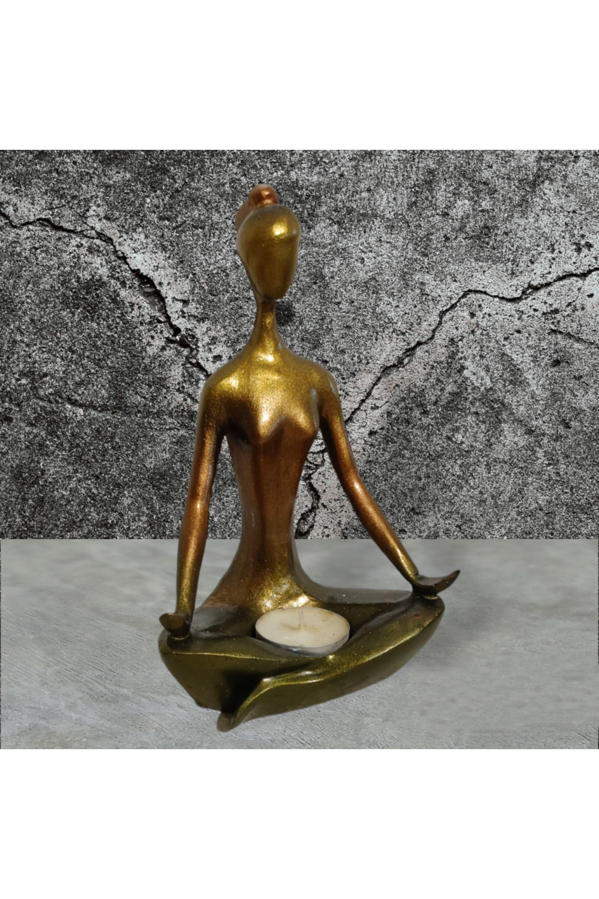 Dodemert Home Yoga & Meditasyon Yapan Kiz Mumluk & Tütsülük Biblo