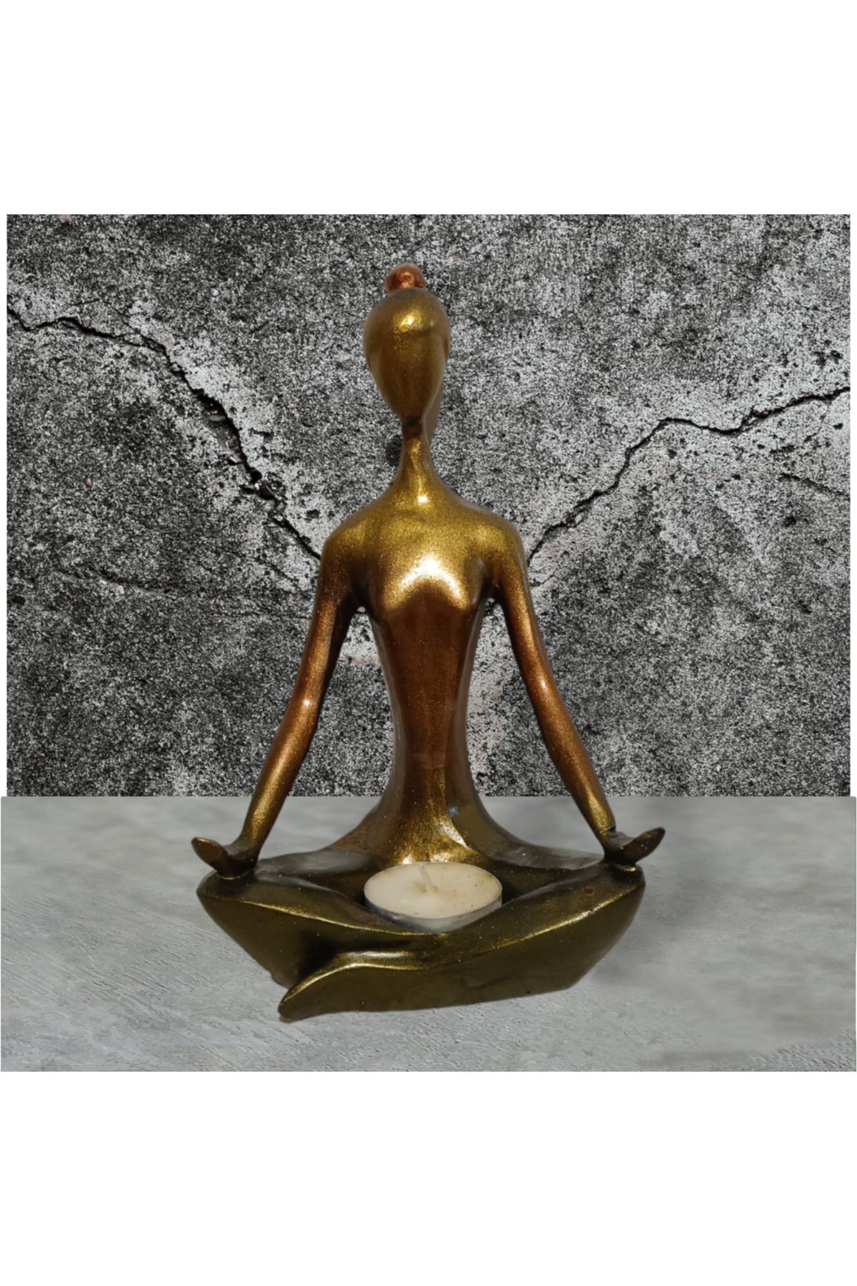 Dodemert Home Yoga & Meditasyon Yapan Kiz Mumluk & Tütsülük Biblo