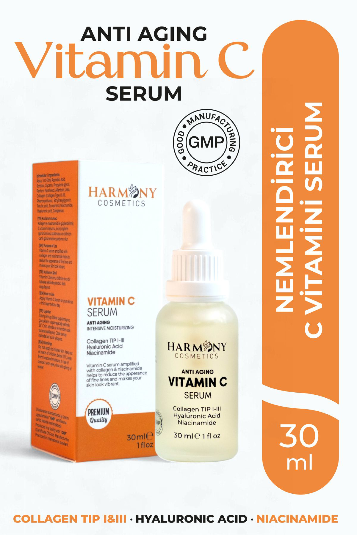 Harmony Cosmetics Türkiye Yoğun Nemlendirici Krem C Vitamin Cilt Serumu Termal Yüz Yikama J