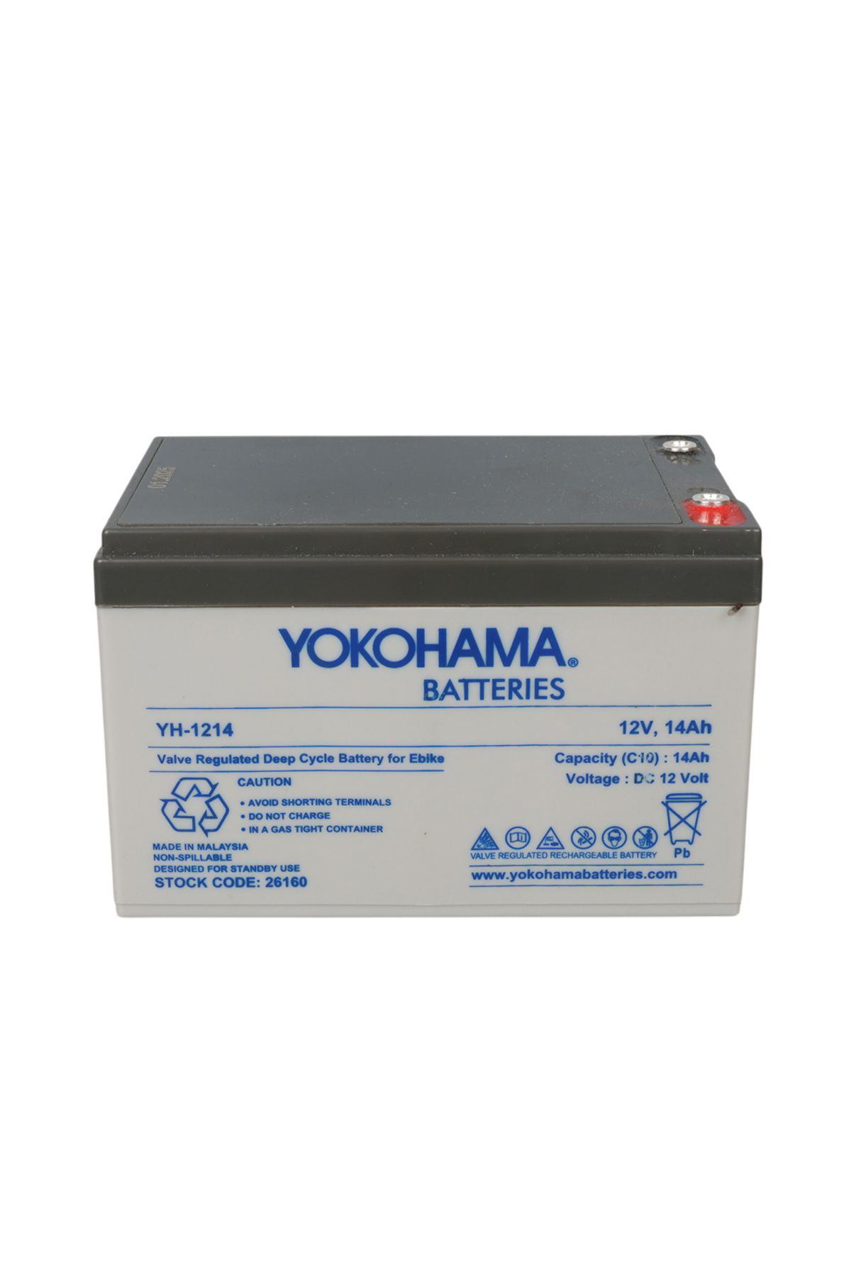 Ok Aksesuar Yokohama Yh-1214 12 Volt - 14 Amper Elektrikli Bisiklet Aküsü (15