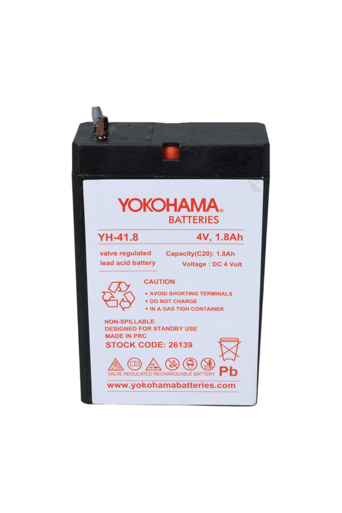 Ok Aksesuar Yokohama Yh-41.8 4 Volt - 1.8 Amper Kuru Akü (50 X 76 X 22 Mm) Go