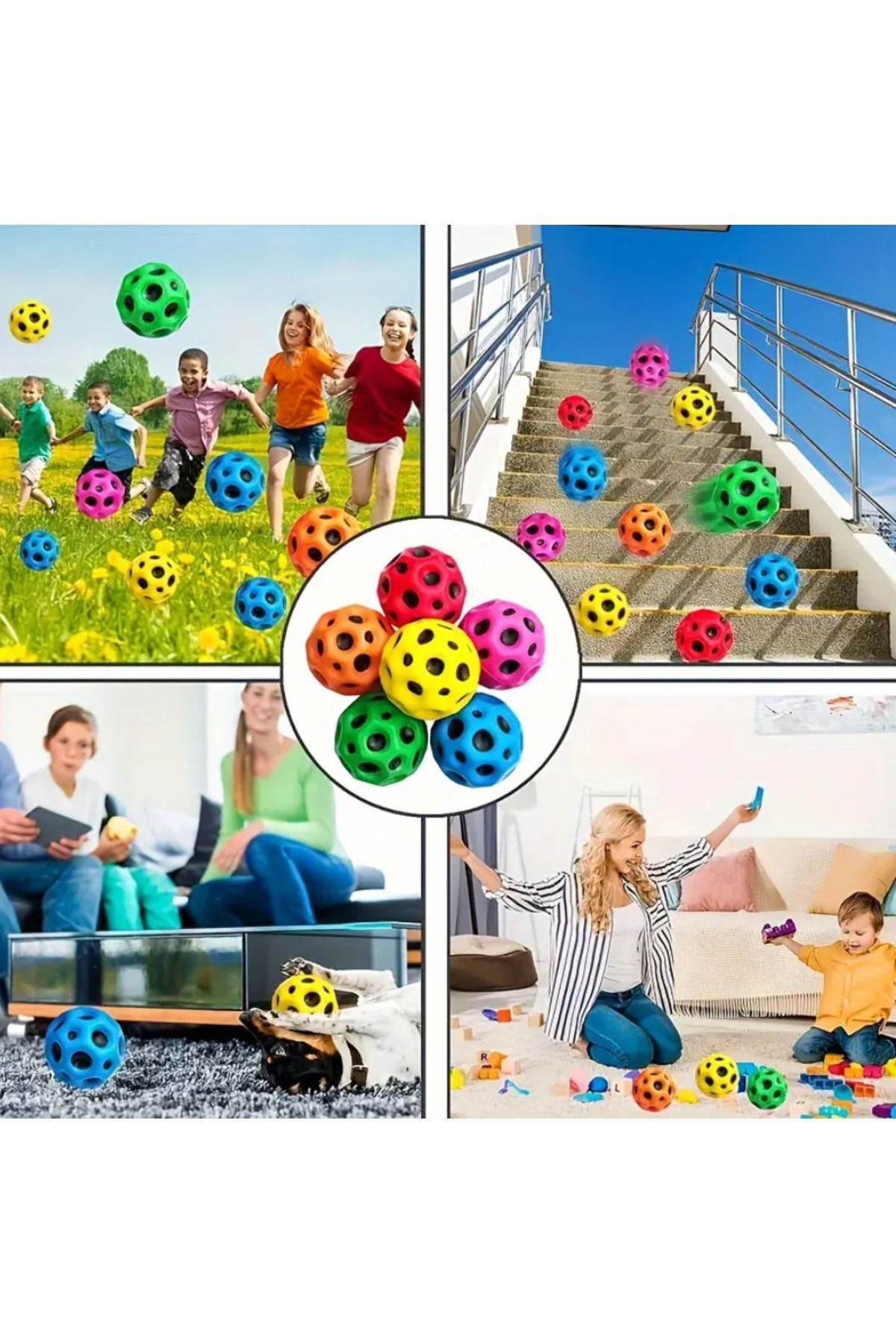 Sezar Group Yükseğe Ziplayan Delikli Bouncer Ball Süper Uzay Topu 1 Adet Çocu