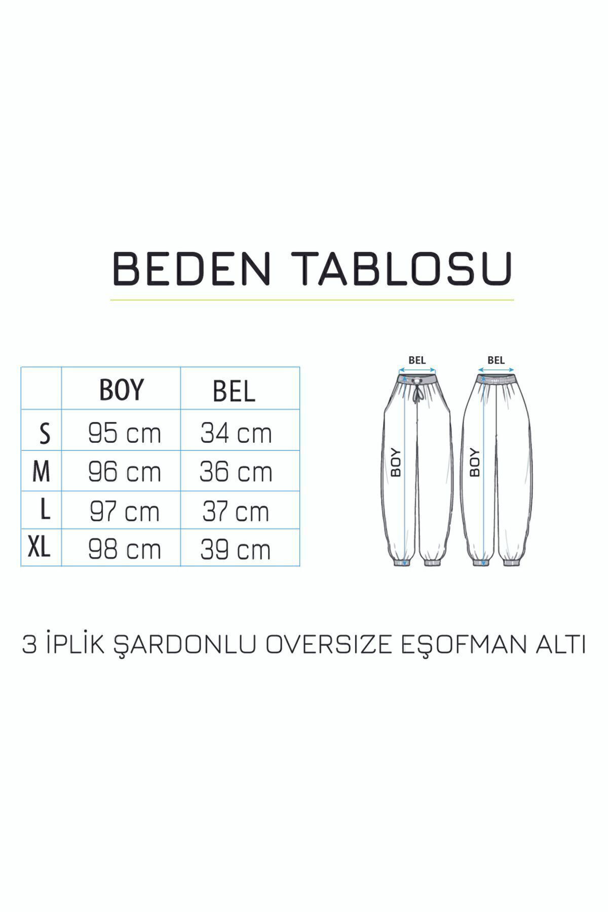 S'gizli Yüksek Bel Paça Lastikli Pamuklu Şardonlu Kadin Eşofman Alti