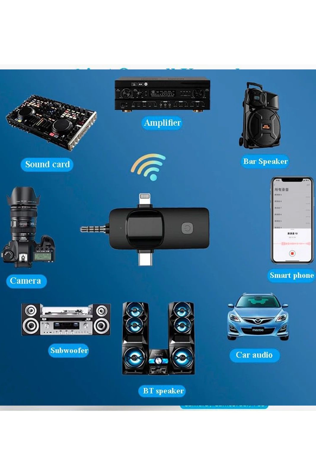 Just Cheap Store Yüksek Kalite Profesyonel 3 İn 1 Kablosuz Taşinabilir Yaka Mikrof