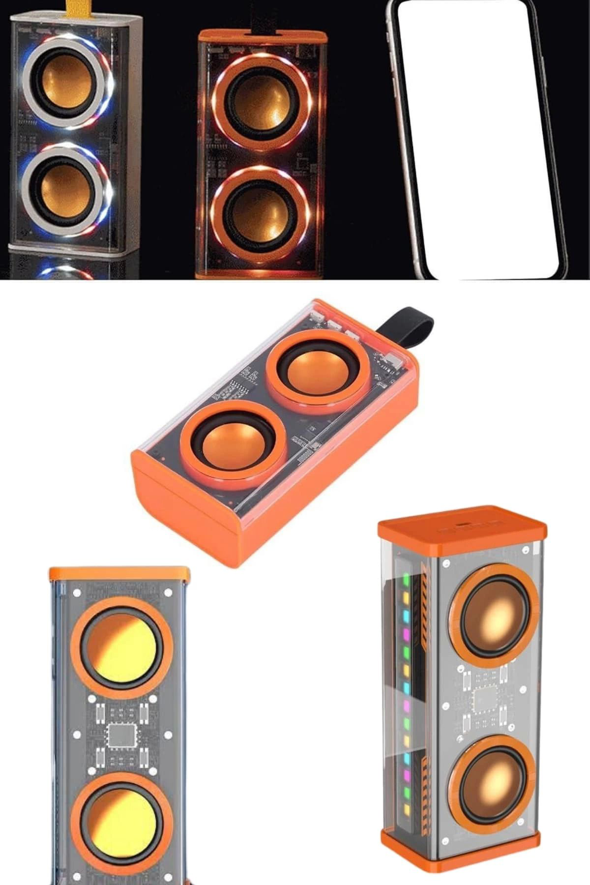 Pamiravm Yüksek Ses Kaliteli Kablosuz 5.0 Bluetooth Hoparlör Rgb İşikli