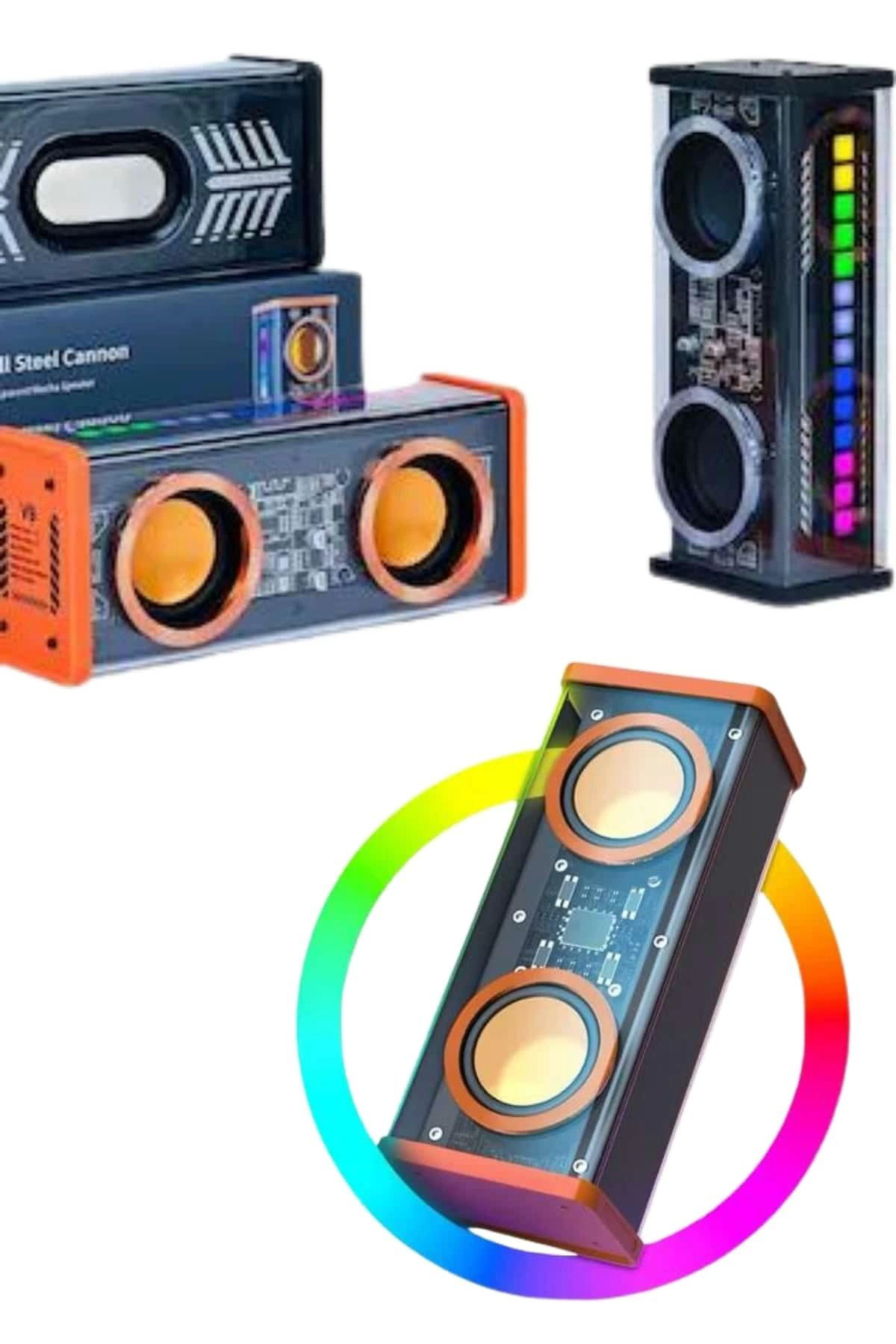 Pamiravm Yüksek Ses Kaliteli Kablosuz 5.0 Bluetooth Hoparlör Rgb İşikli
