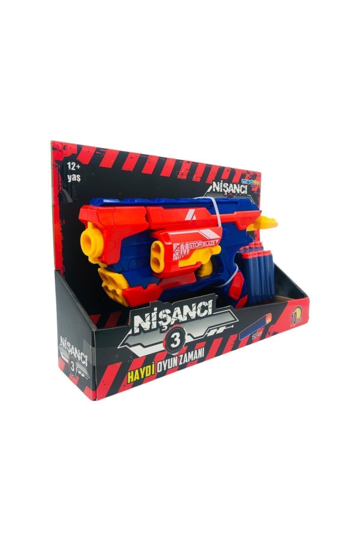 Prestij Oyuncak Yumuşak Sünger Köpük Mermi Atan Nerf Nişanci Nörf Silah Tabanca