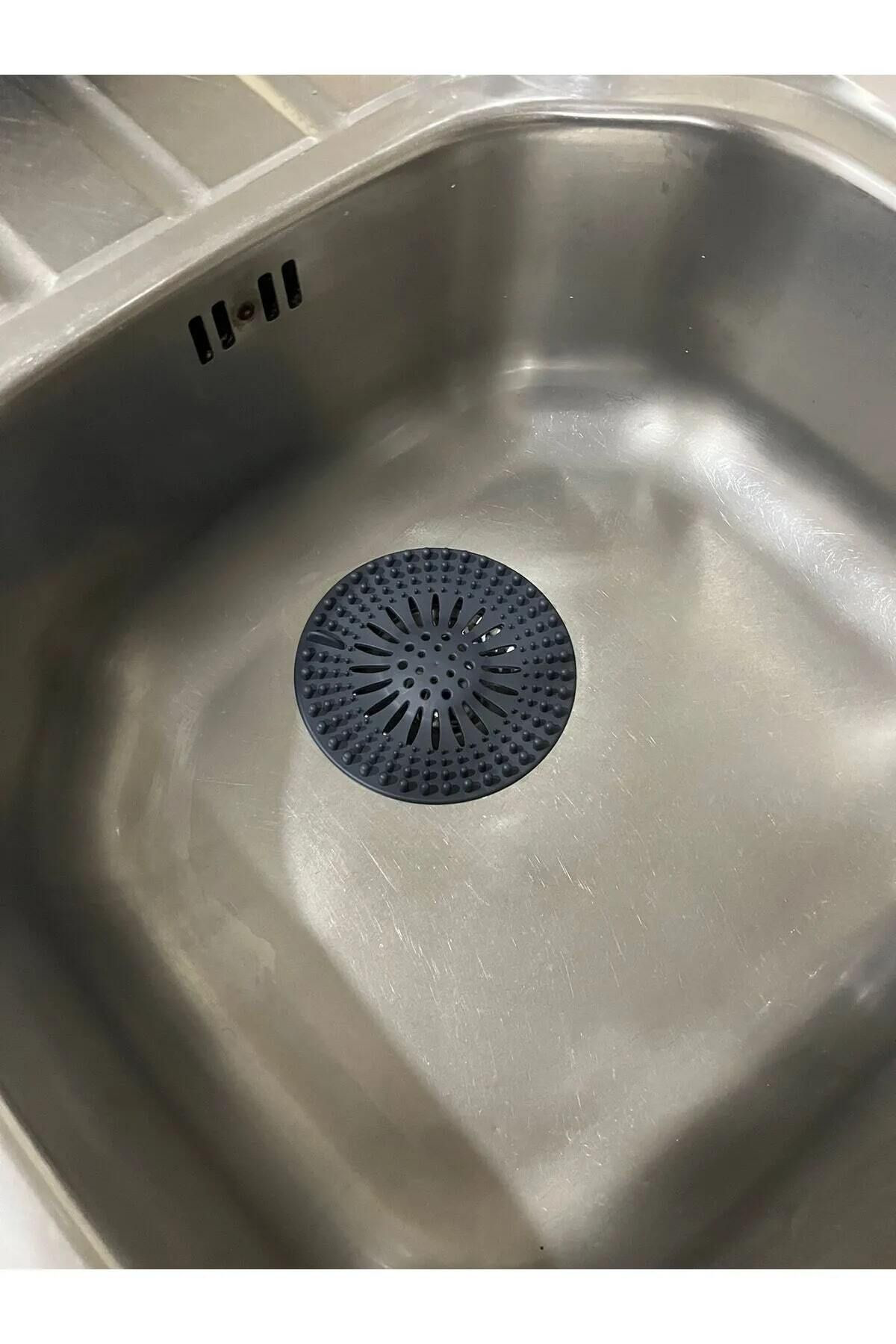 Çerçici Yuvarlak  Süzgeçli Silikon Mutfak  Lavabo Ve Küvet Süzgeci Gider