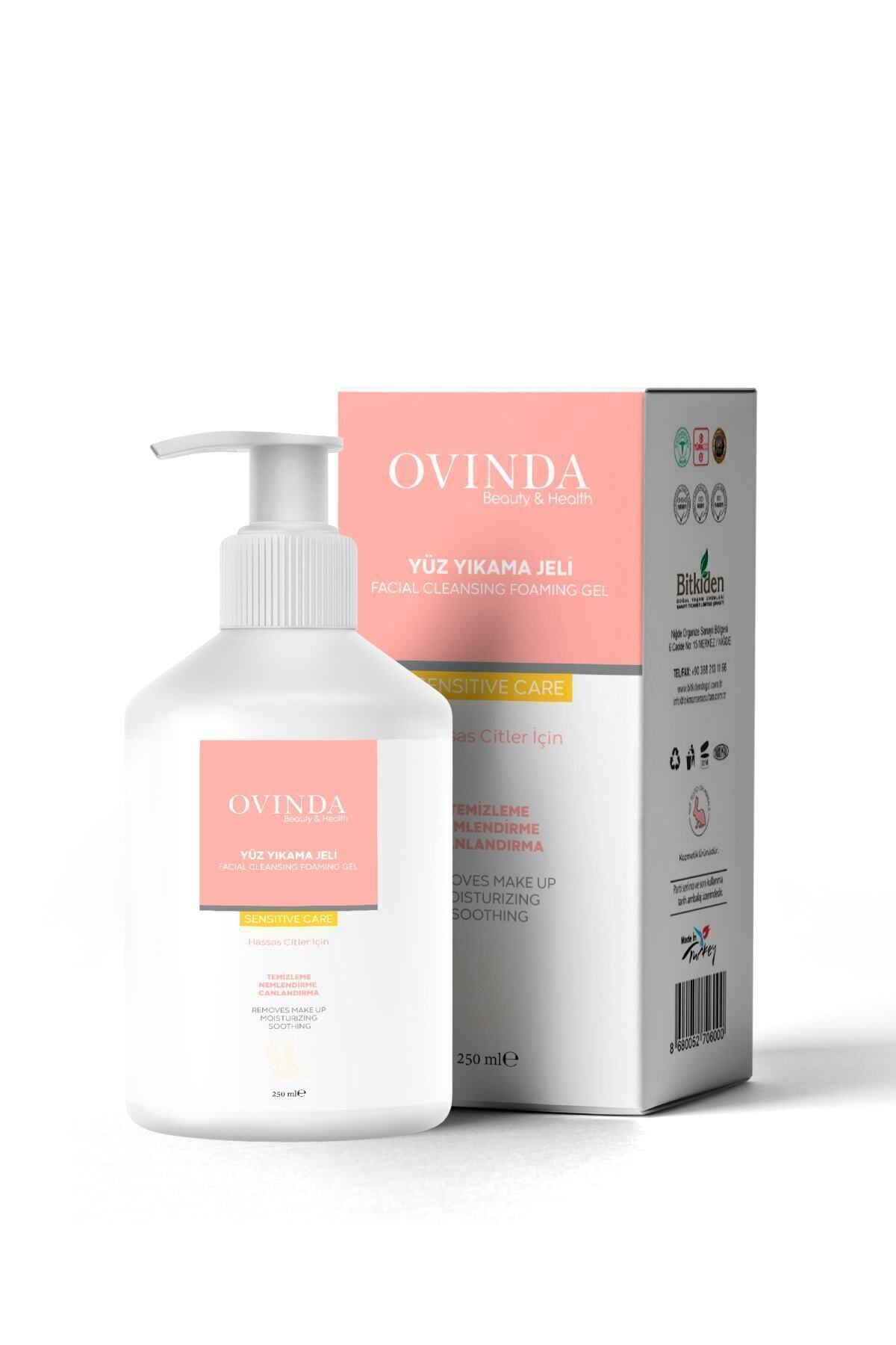 Ovinda Yüz Yikama Jeli Hassas Ciltler 250 Ml E-Vitaminli Nemlendirme - T
