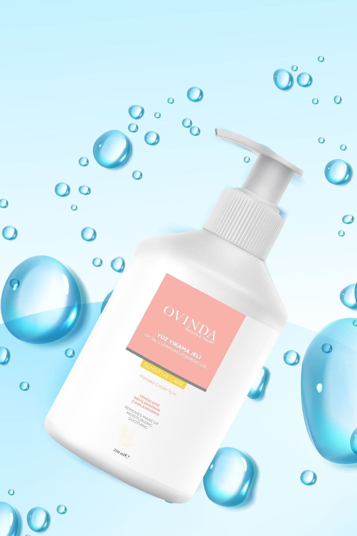 Ovinda Yüz Yikama Jeli Hassas Ciltler 250 Ml E-Vitaminli Nemlendirme - T