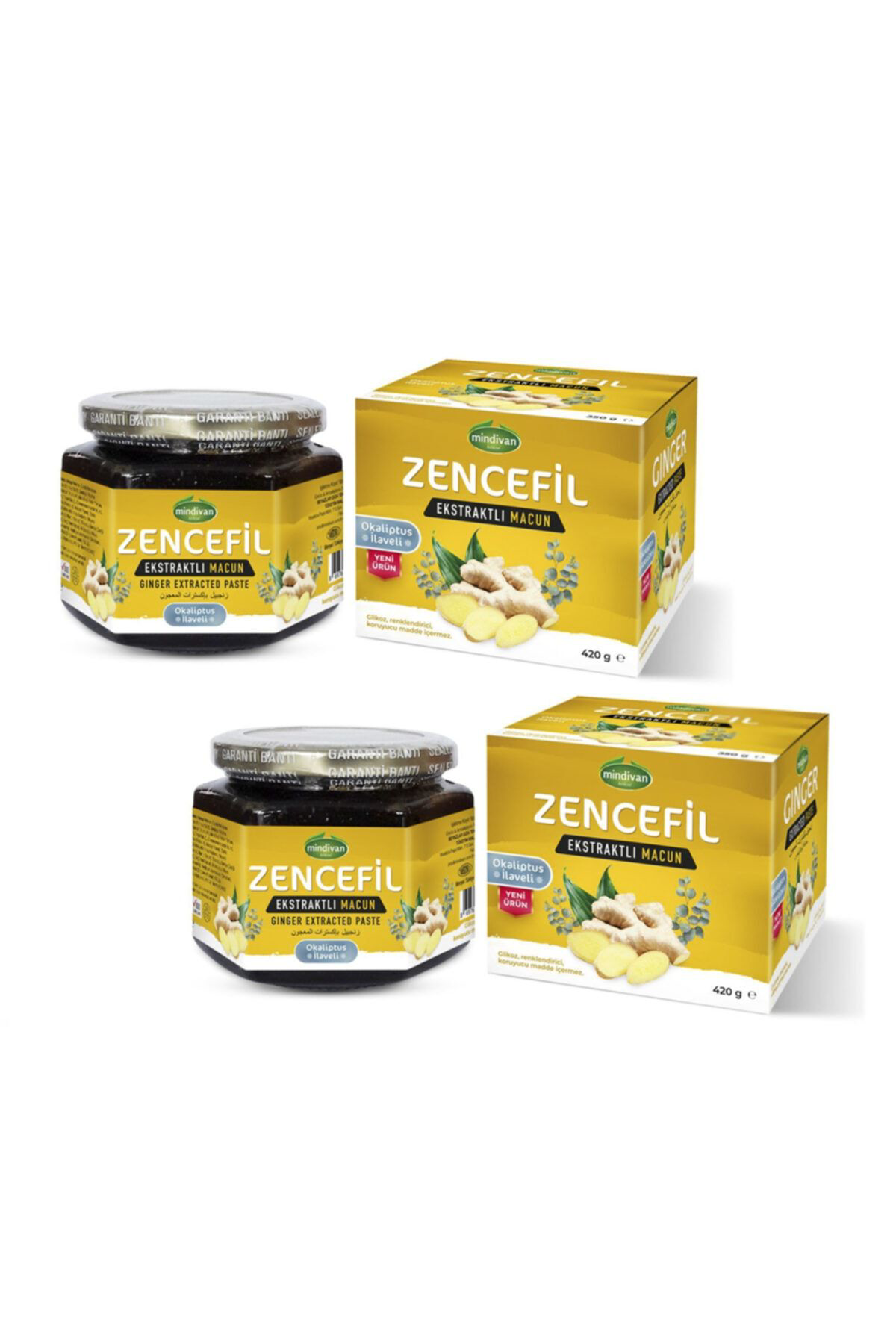 Mindivan Zencefil Ekstraktli Bitkisel Bal Karişimi 420 G X 2 Adet