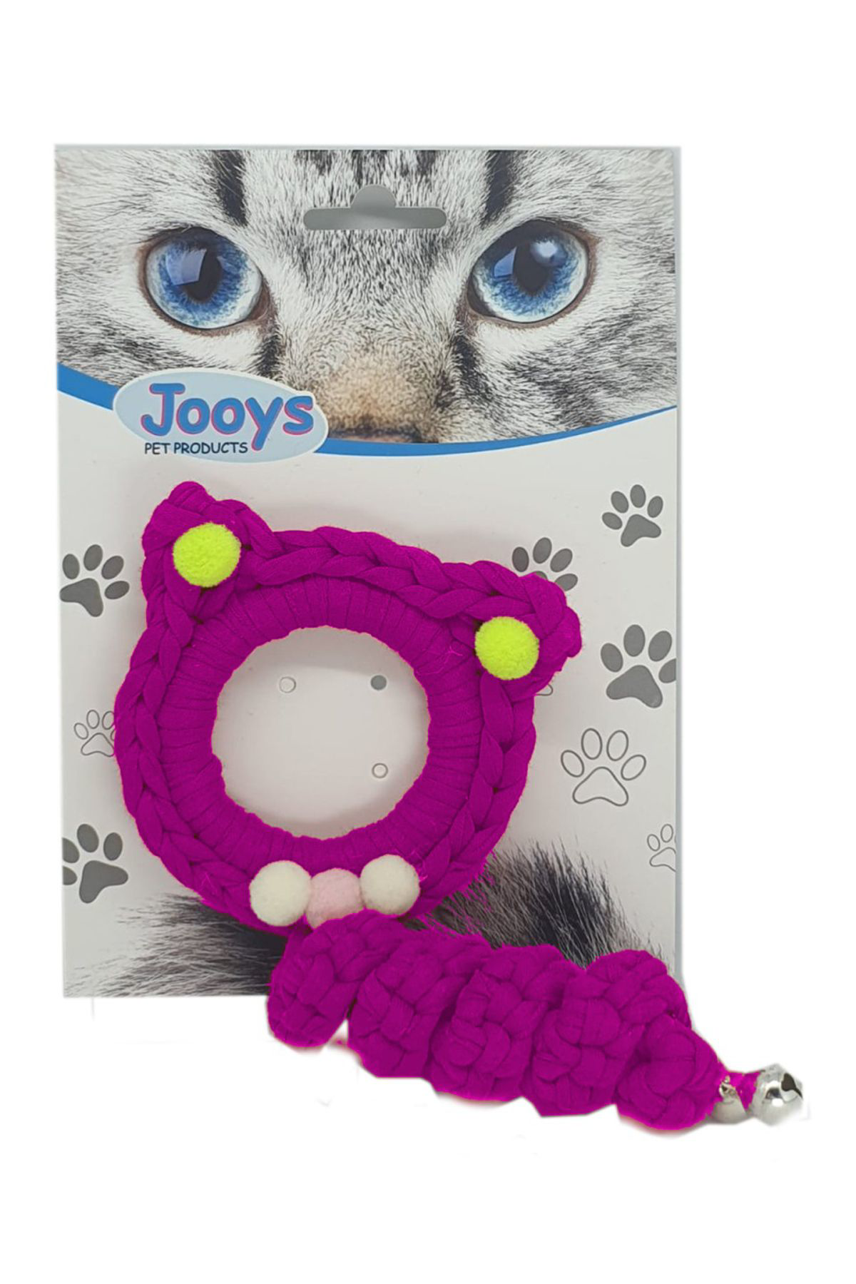 K&A Zilli Kedi Örgü İpi 15 Cm Pembe
