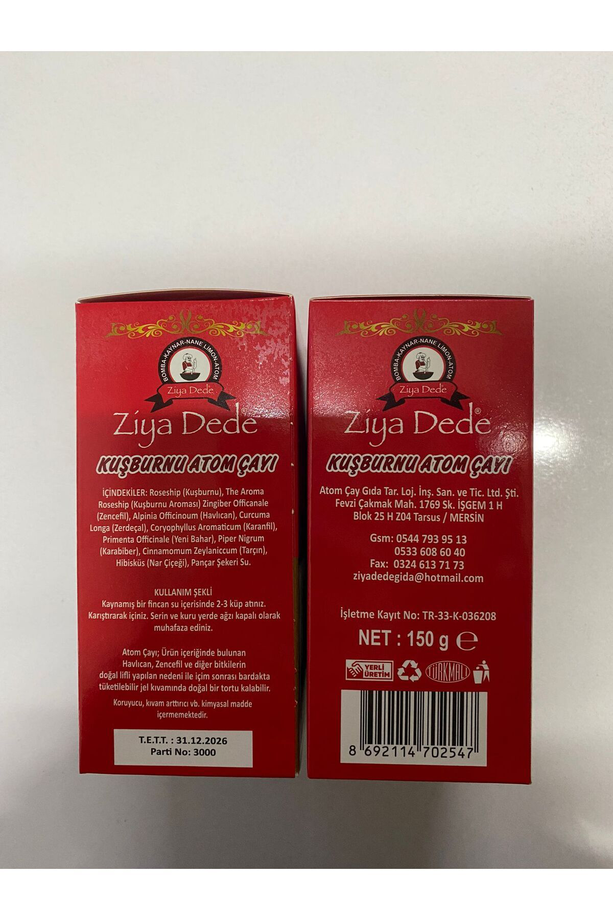 Ziyadede Ziya Dede Kuşburnu Atom Çayi 150 Gr