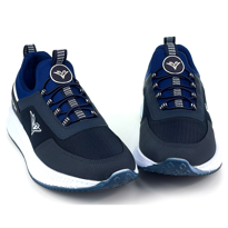 Erkek Lacivert Bağcıksız Esnek Çok Hafif Günlük Sneaker Spor Ayak