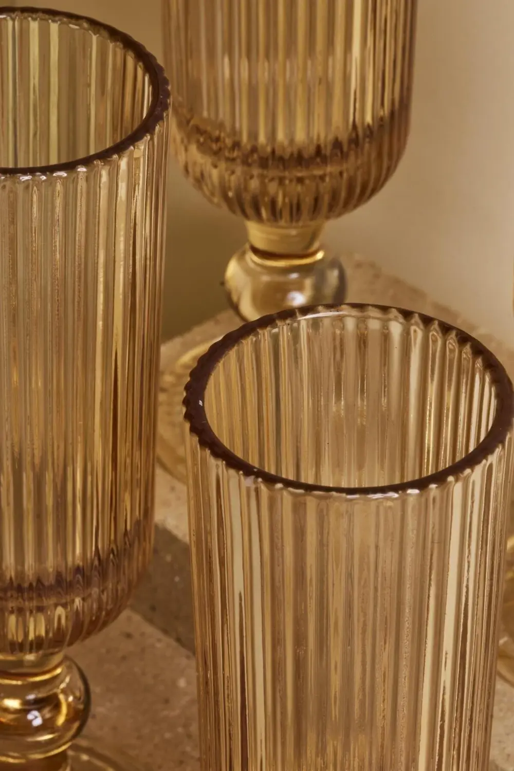 0 - 199 cc Imola Amber 4’lü Uzun Kadeh Takımı 160 ml 4 Parça Cam