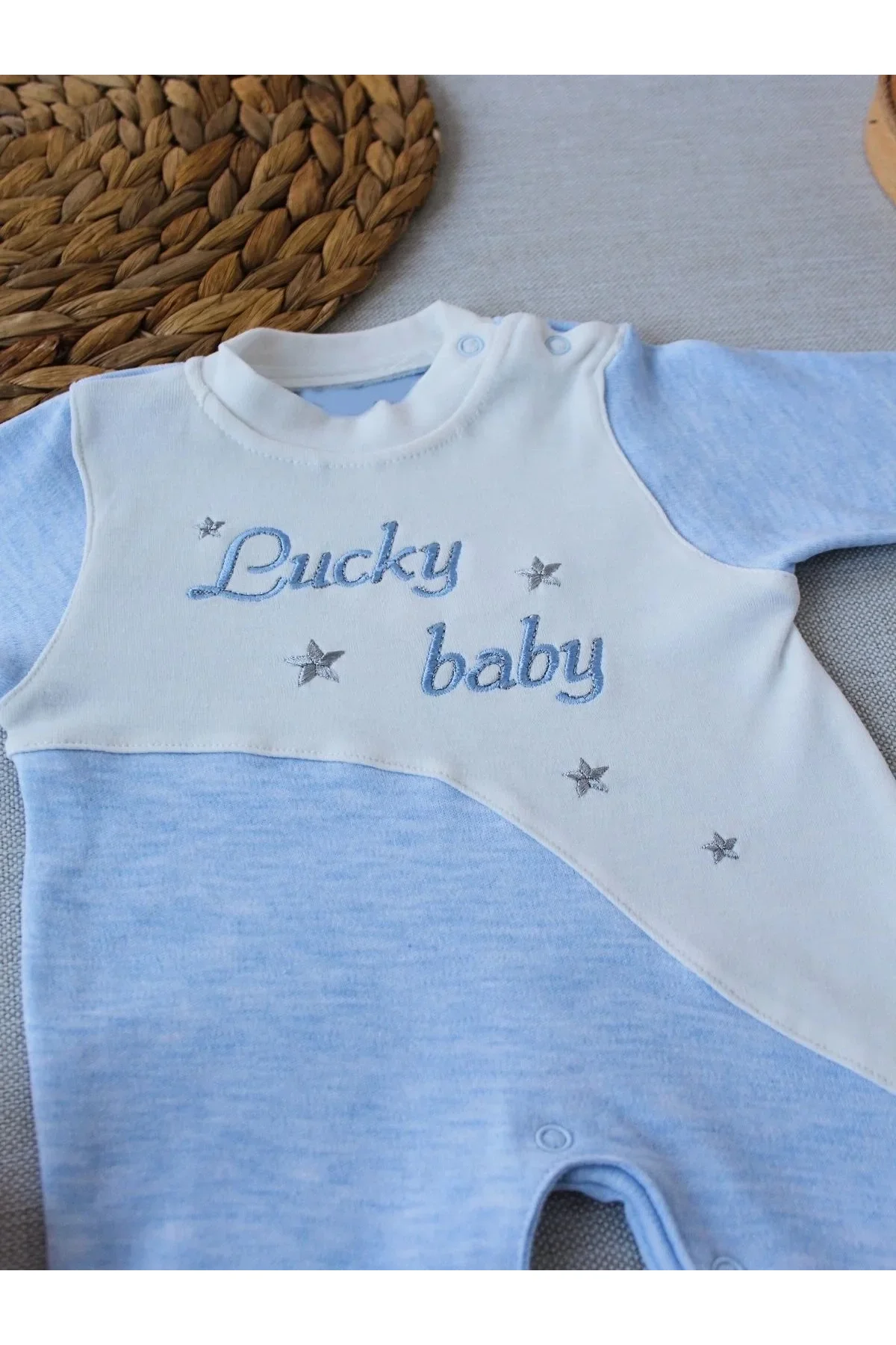 0-3 3-6 Ay Lucky Baby Nakışlı Es Çizgi Boy Şapkalı Erkek Bebek Tu