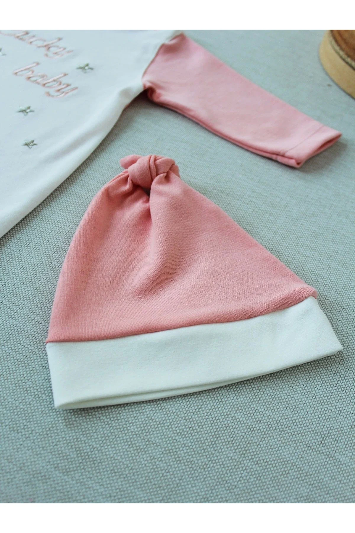 0-3 3-6 Ay Lucky Baby Nakışlı Es Çizgi Boy Şapkalı Kız Bebek Tulu