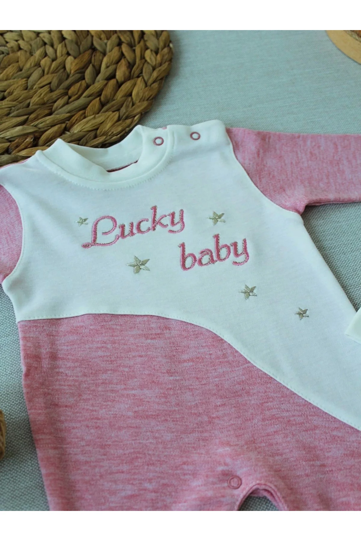 0-3 3-6 Ay Lucky Baby Nakışlı Es Çizgi Boy Şapkalı Kız Bebek Tulu